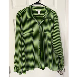 Retro Women’s Striped Button up